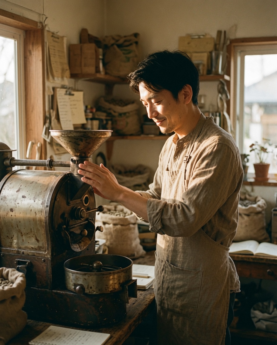 2018年の創業時から店で使い続けている焙煎機